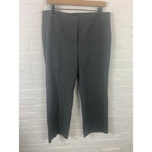 Talbots Women's Heritage Straight Leg Cropped Pants Flat Front Gray Size 12